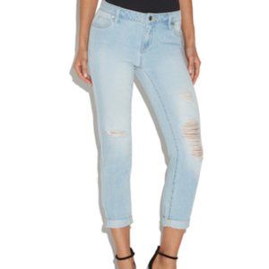 JustFab Cropped Slim Boyfriend Jeans